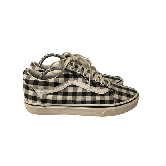 Vans Old Skool Black & White Checkered Canvas Sneakers Mens 7.5 / Womens 9 - Picture 6 of 8